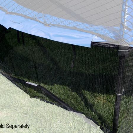 mesh trampoline safety wrap highlighted against a hazy background