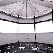 The inside of a vuly tent